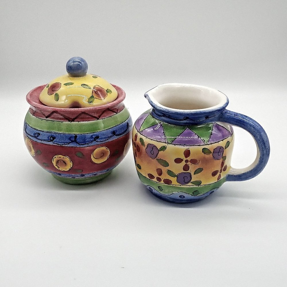 Vintage Sango Sweet Shoppe Sue Zipkin Covered Ceramic Sugar Bowl Creamer